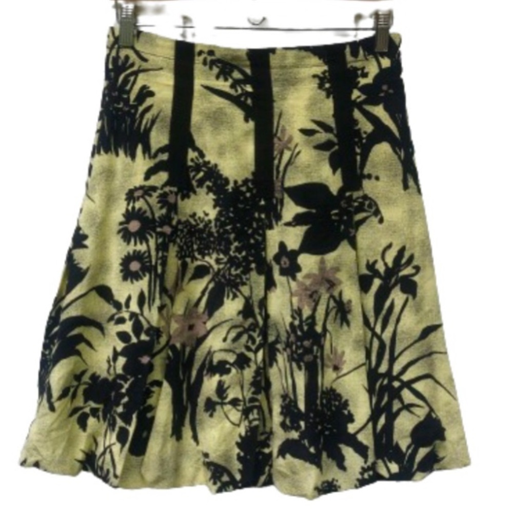 Tracy Reese yellow a line skirt M 8